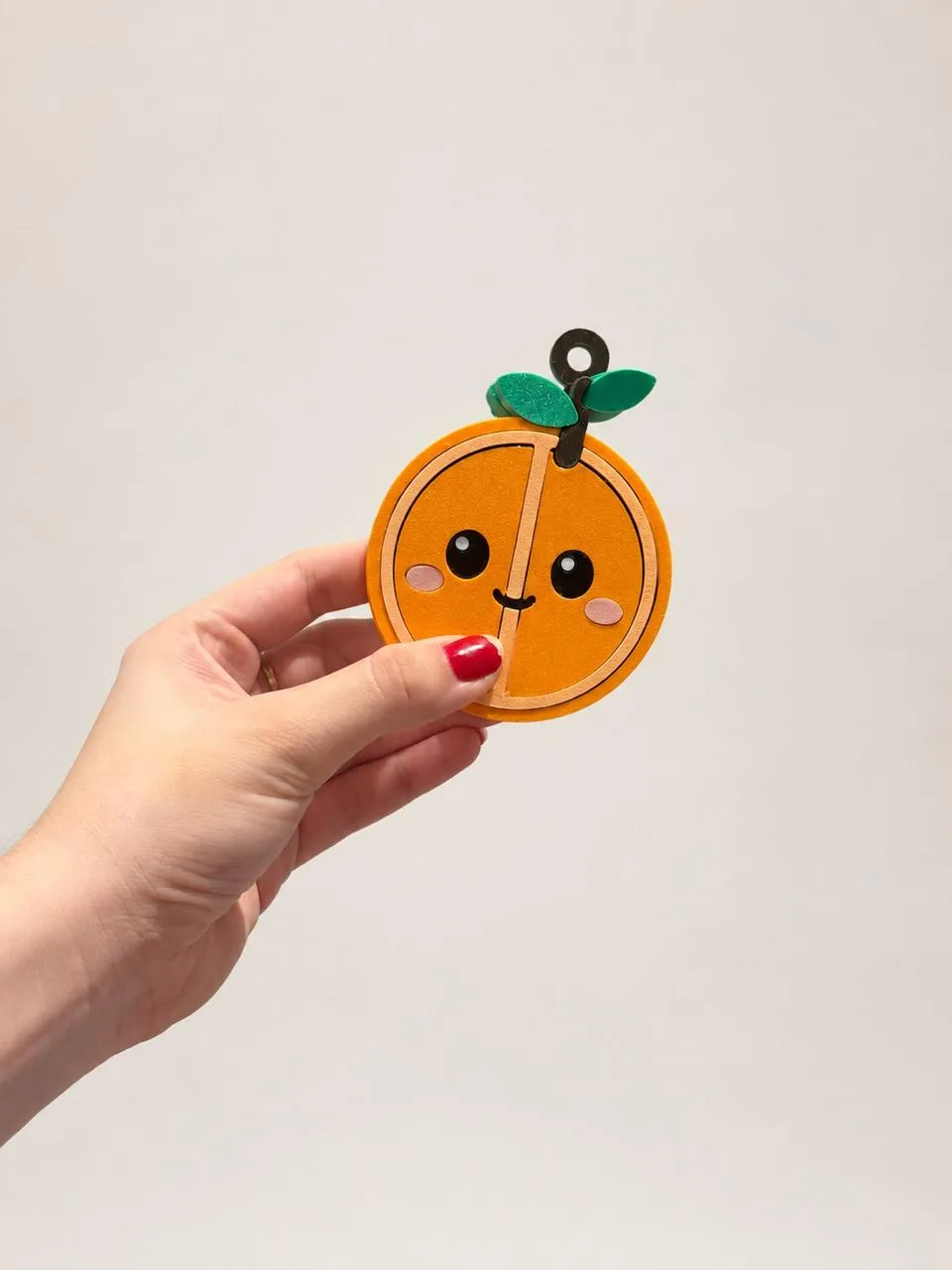 Chaveiro Porta Saquinho Laranja